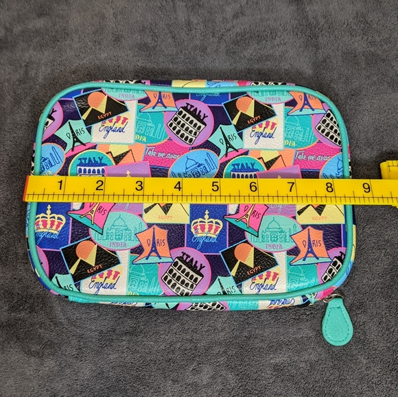 Colorful Travel Bag Organizer Multiple Pockets Cosmetics or School - Picture 5 of 11